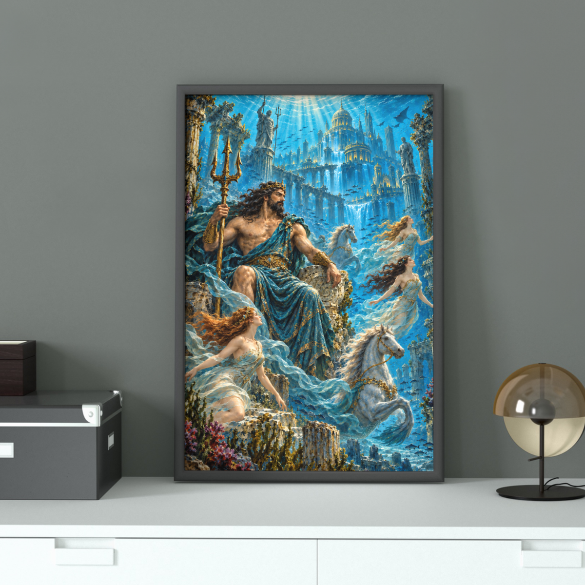 Poseidon’s Sunken Kingdom Printable Wall Art