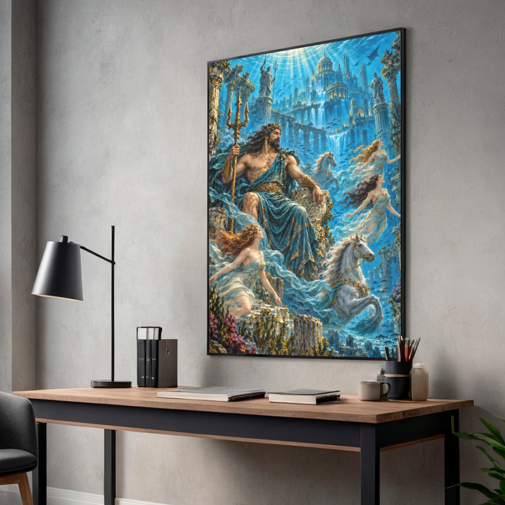 Poseidon’s Sunken Kingdom Printable Wall Art