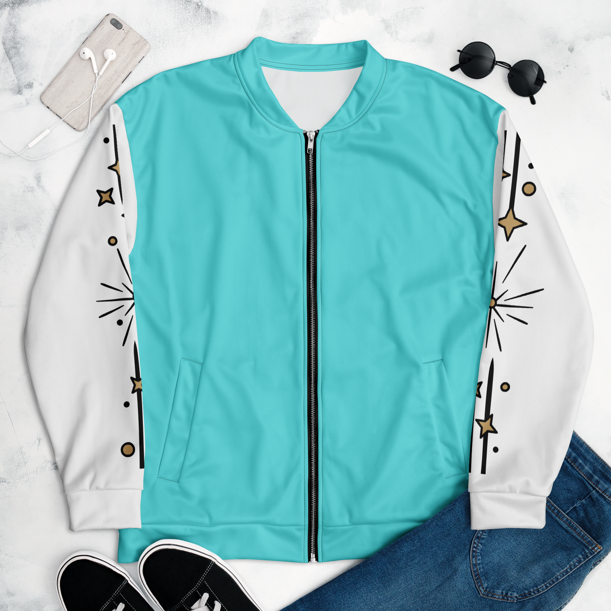 Olympian Sky Greek Mythology Bomber Jacket