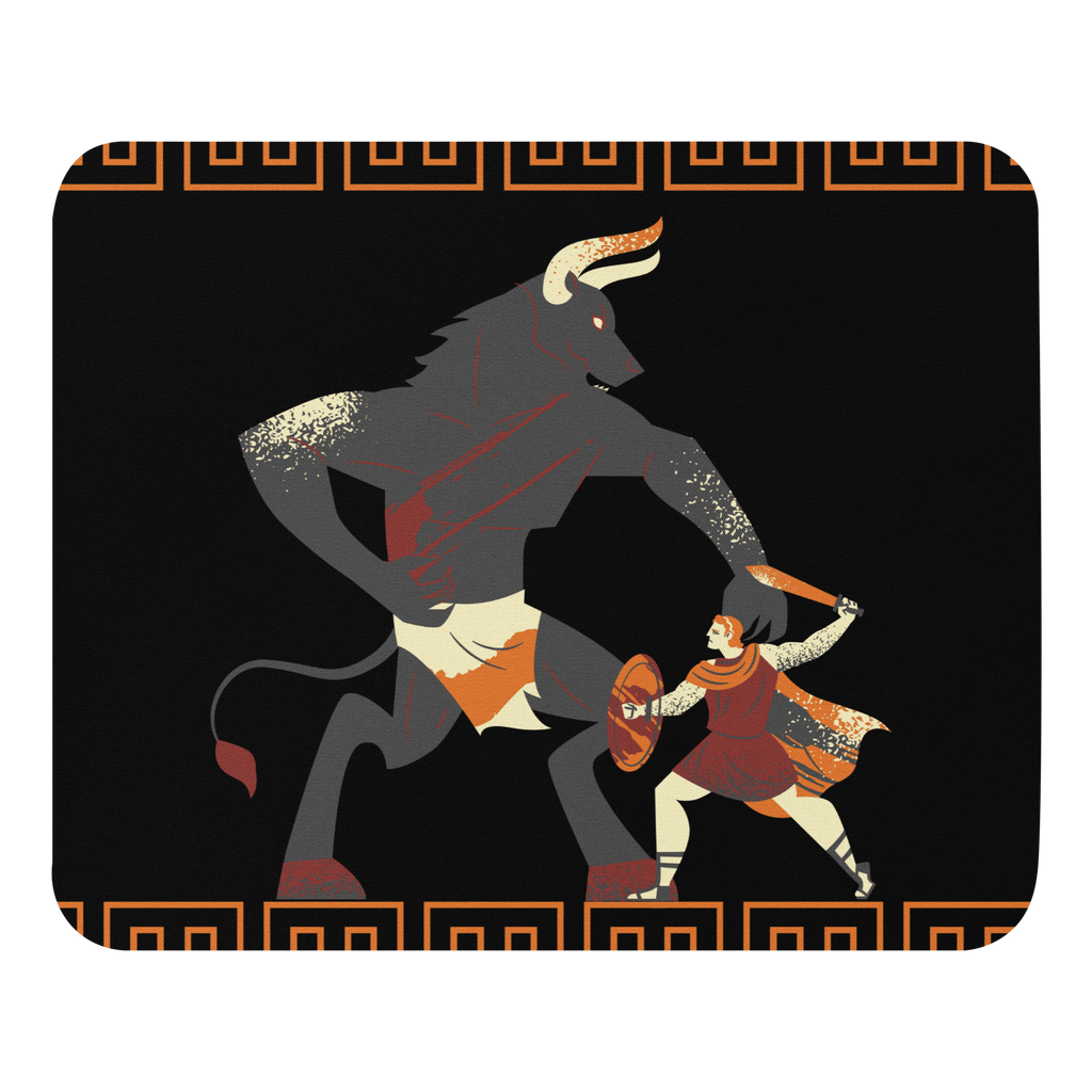 Theseus & Minotaur Greek Mythology Mouse Pad