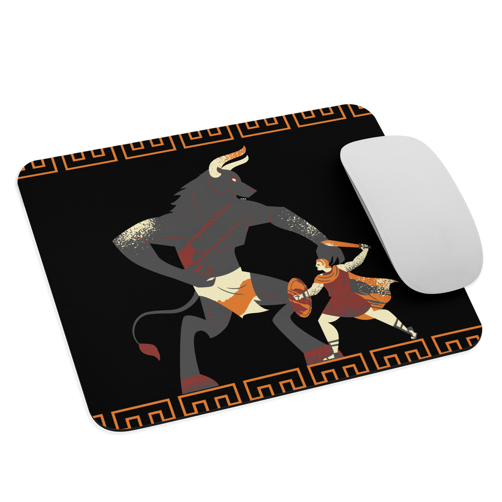 Theseus & Minotaur Greek Mythology Mouse Pad